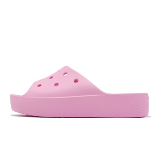 卡駱馳 Crocs Classic Platform Slide 粉紅 紅鶴色 雲朵拖鞋 女鞋 2081806S0