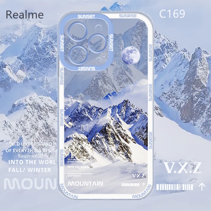 Realme風景透明手機殼 適用GT NEO3 NEO3T NEO2 GT2 GT大師版 XT X7 PRO保護殼