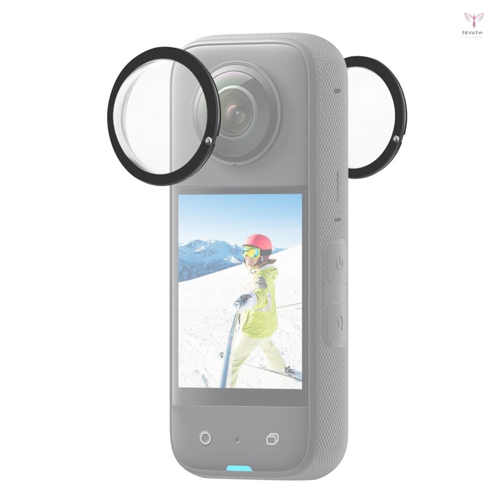 2pcs全景相機鏡頭防護罩鏡頭防護罩鏡頭防護罩兼容Insta360 X3相機