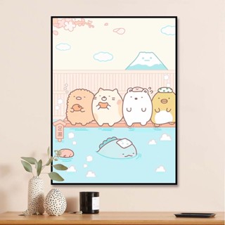 『Smile』數字油畫 DIY 角落生物 30*40cm 含框 卡通家用減壓手繪 DIY 油畫家庭生活裝飾生日禮物