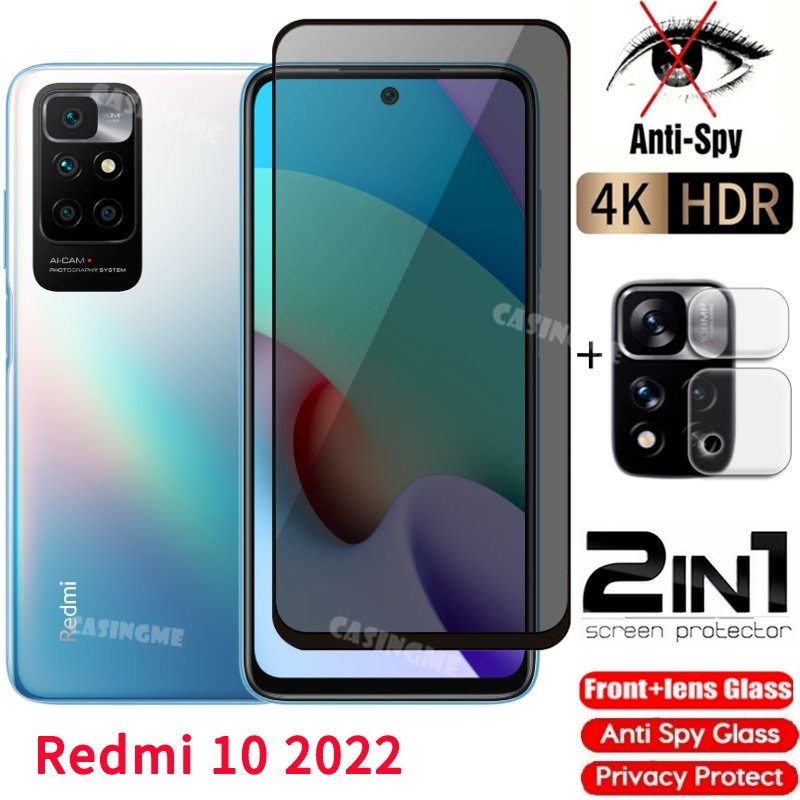 Redmi10 2022 專用鋼化玻璃防窺膜適用於 Redmi 10 Redmi10 10A 10C 5G 4G 防窺隱
