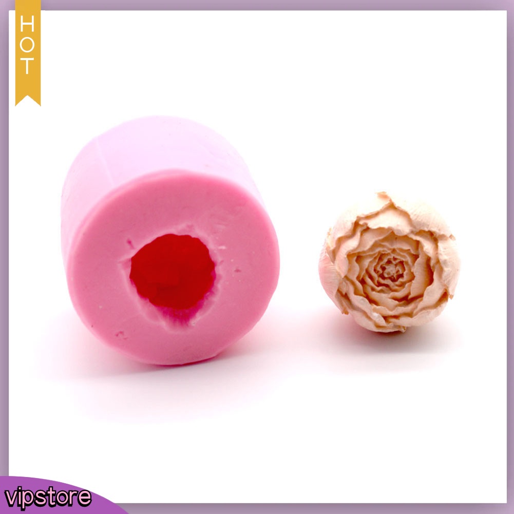 【vipp】三維玫瑰花蠟燭香皂模具矽膠蛋糕裝飾工具DIY烤盤
