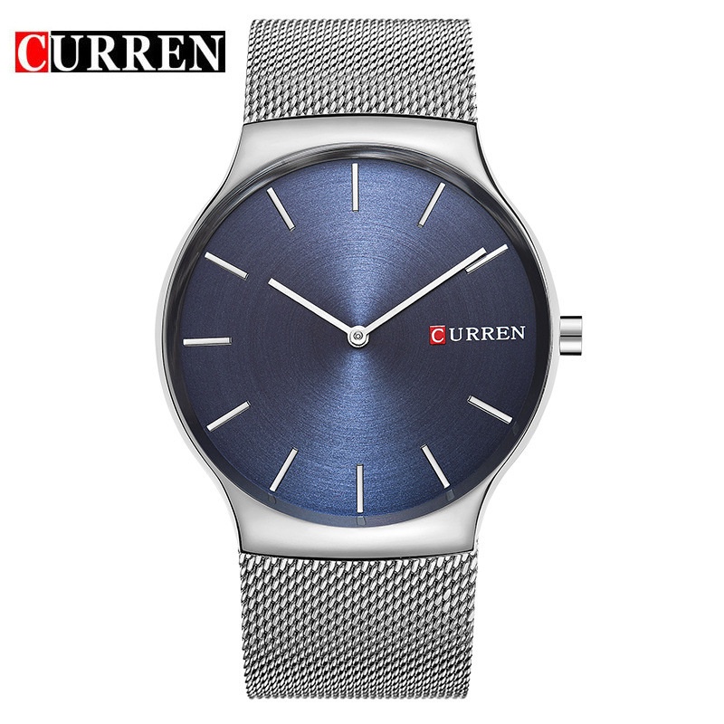 CURREN品牌手錶 8256 石英鋼帶日本機芯高級男士手錶