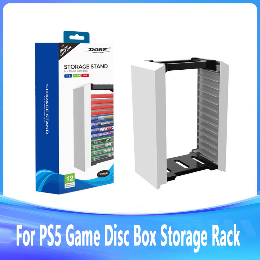 主機光盤單層存儲盒支架遊戲磁盤塔立式支架大容量存儲可存儲 12/36 遊戲光盤適用於 PS4 PS5 XboxOne 支