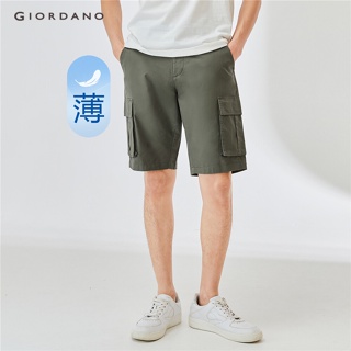 Giordano MEN Cargo 口袋中腰輕質棉質短褲 01103302