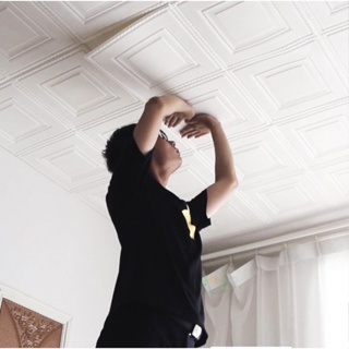 Diy 3D 泡沫壁紙最新簡約設計牆紙裝飾牆貼裝飾屋頂天花板家居牆板裝飾