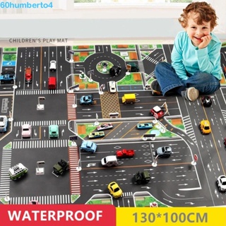 HUMBERTO 城市停車場路線圖城市地毯嬰兒墊子嬰兒遊戲墊兒童玩具路墊交通車地圖公路地毯遊戲墊