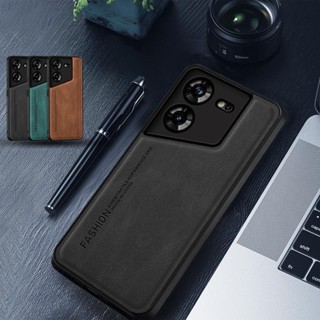 適用於 Tecno Pova 5 手機殼小羊皮紋理皮革皮套保護套