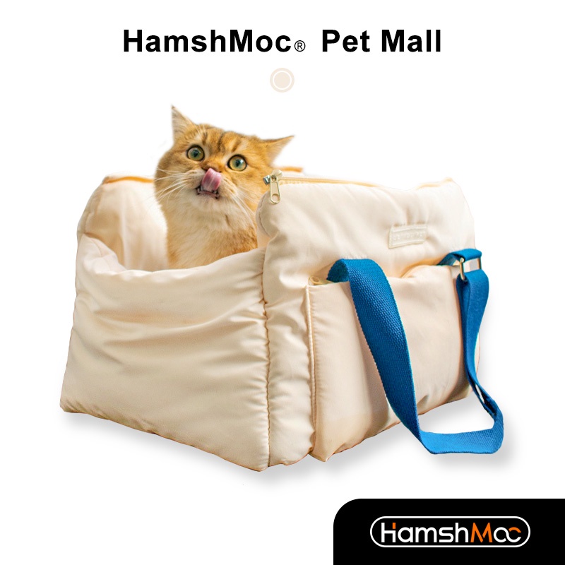 HamshMoc 便攜寵物斜背包 溫暖貓咪外出包 輕便耐用 寵物側背包 寵物提籠 寵物斜背包寵物手提包【現貨速發】