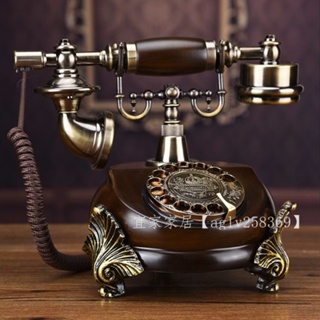 歐式仿古 電話機座機 家用 美式創意 老式復古 電話機 無線插卡 電話擺件