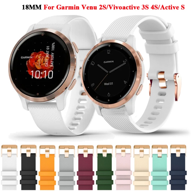 18 毫米錶帶手鍊適用於 Garmin Vivoactive 3S 4S Venu 2S 錶帶 Vivomove 3S