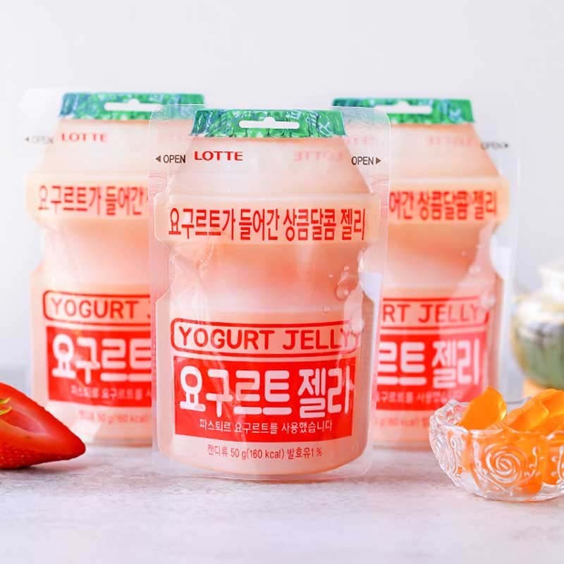 🔥日期新鮮 一件也是批發價🔥韓國進口樂天酸奶乳酸菌味軟糖50g QQ兒童橡皮糖果辦公室零食包郵