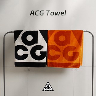 Nike ACG Towel 大毛巾 浴巾 雙面 大Logo 黑白 橘紅 純棉 145x80 cm【ACS】