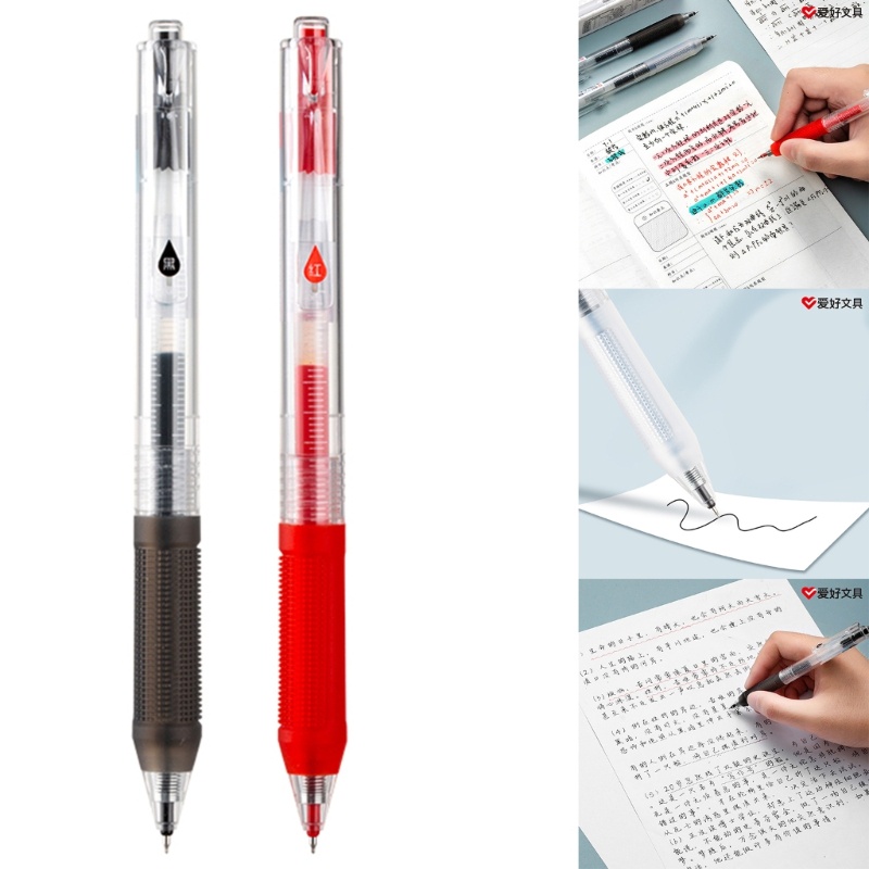 Goo 圓珠筆墨水直液中性筆液體中性筆 0 5 毫米液體墨水圓珠筆凝膠速乾筆用於書寫