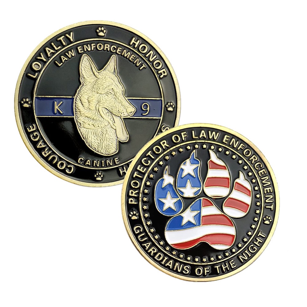 工廠直銷 大賣 新款美國軍事紀念幣 軍事迷金屬紀念幣 收藏幣紀念幣 K9 Police JODW