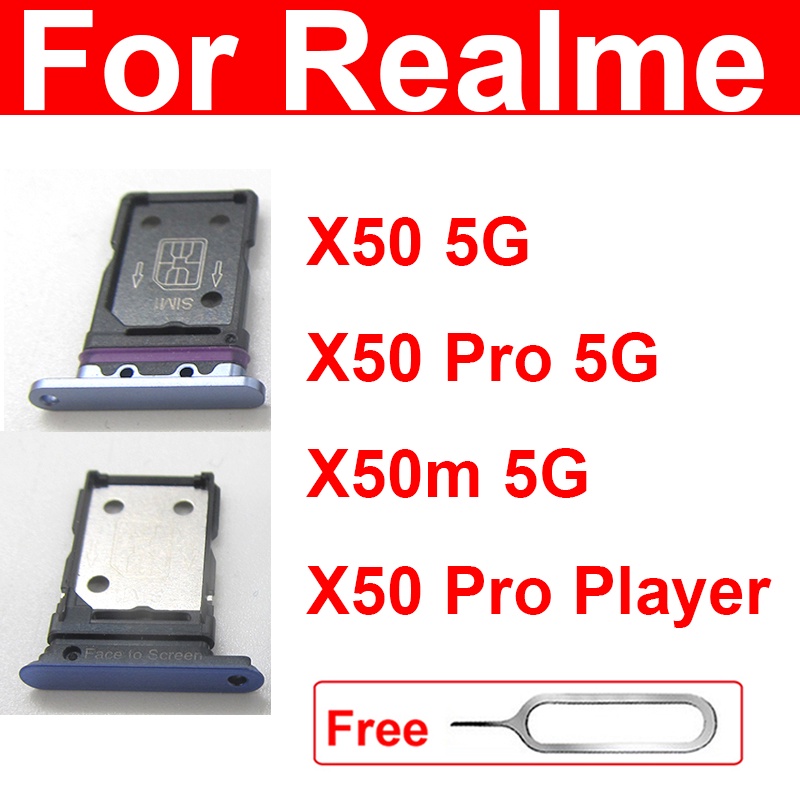 電話SIM卡托 托盤適用於OPPO Realme X50 5G X50 Pro Player X50M 5G