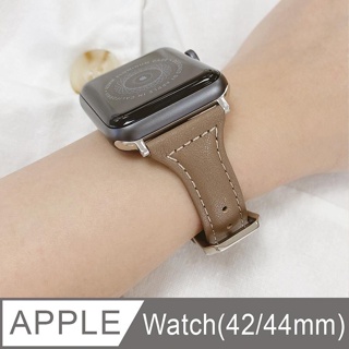 BESON Apple Watch專用錶帶42/44mm真皮細錶帶/ 棕色 eslite誠品