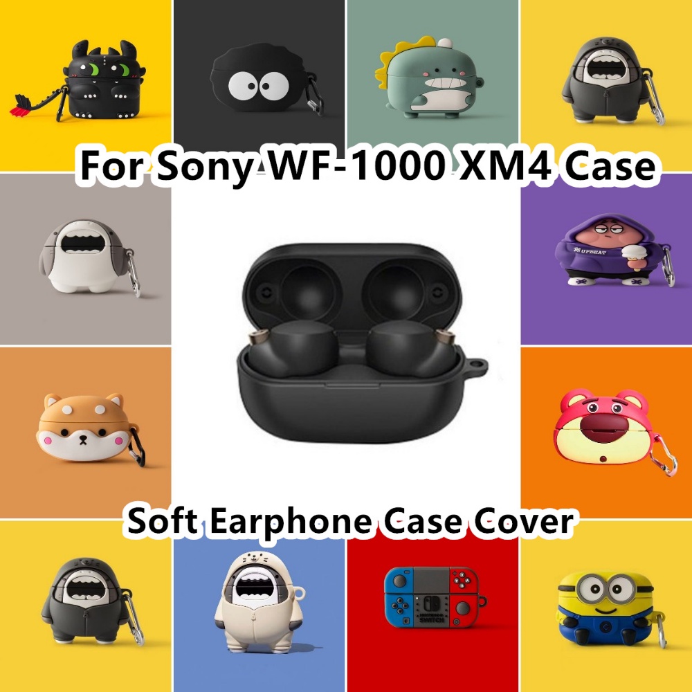 現貨! 適用於索尼 WF-1000 XM4 保護套時尚卡通系列適用於索尼 WF-1000 XM4 保護套軟耳機套保護套