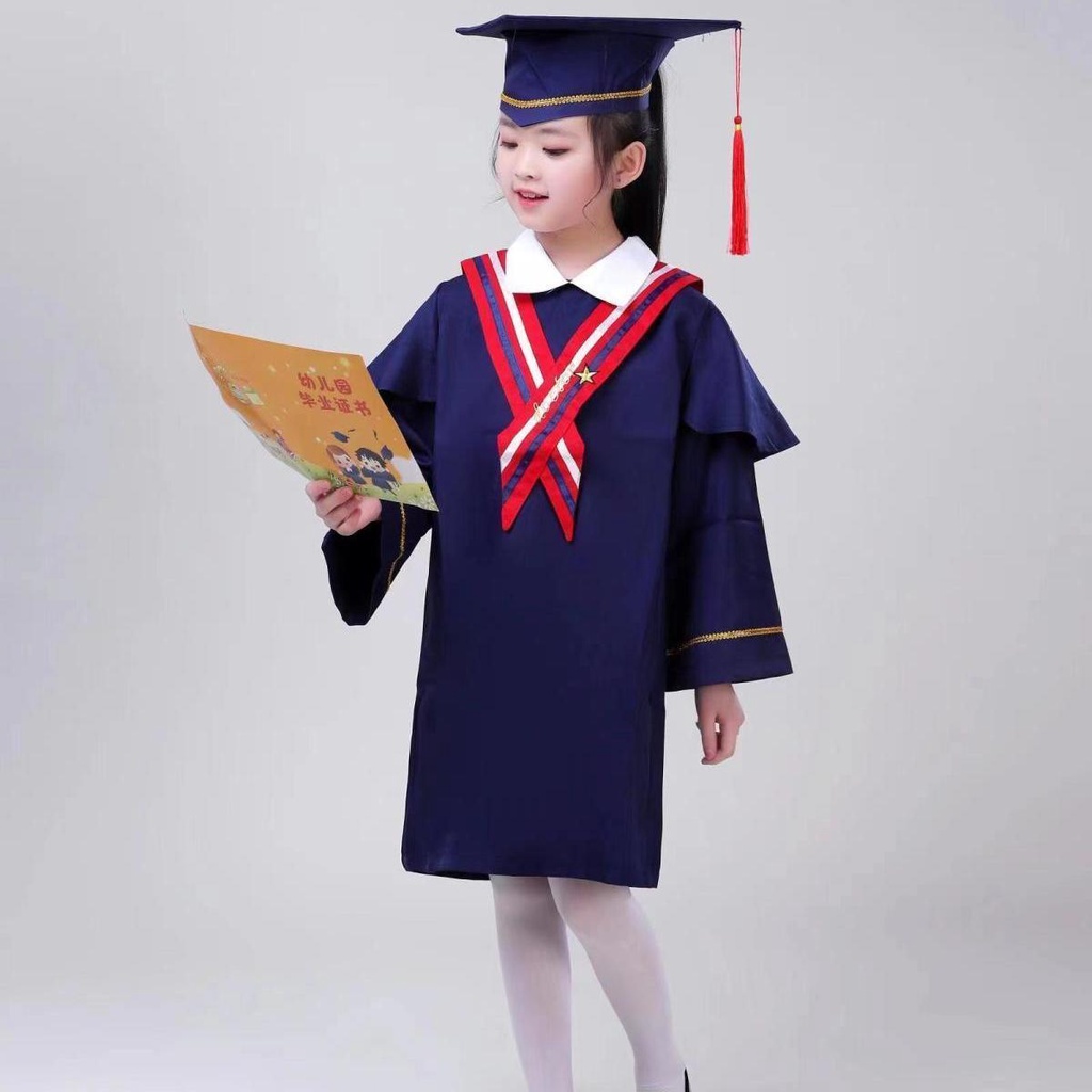 天惠~兒童博士服幼兒園小學生博士服學士服博士帽畢業拍照服裝禮服套裝