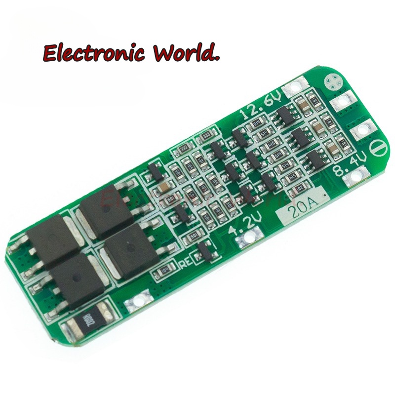 3s 20A鋰離子鋰電池18650充電器PCB BMS保護板12.6V電芯59x20x3.4mm模塊
