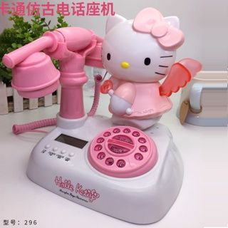 HoIIeKetiy-621卡通粉色高級禮品創意可愛復古仿古電話機有繩座機