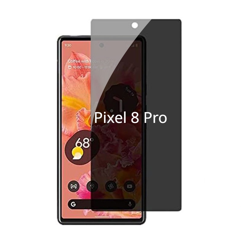 谷歌Pixel 8 Pro防窺鋼化膜google pixel 7A 6 5 4XL 3A 3Lite超薄半屏隱私膜玻璃貼