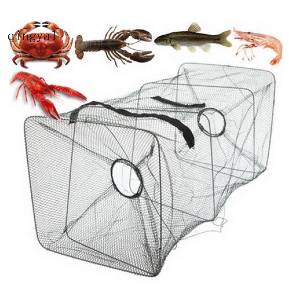 熱銷| 折疊便攜式螃蟹釣魚浸投網籠捕蝦器鍋誘餌陷阱