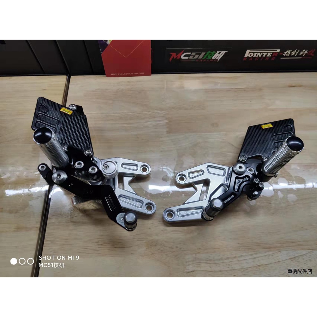 MT03後照鏡YAMAHA雅馬YZF-R3 MT03改裝脚踏升高脚踏適用於15-22款FULL-REV