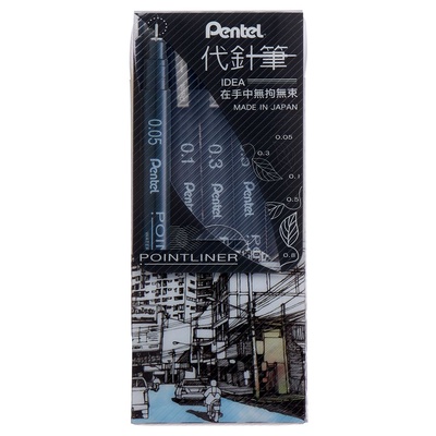 Pentel POINTLINER 5入代針筆套裝 eslite誠品
