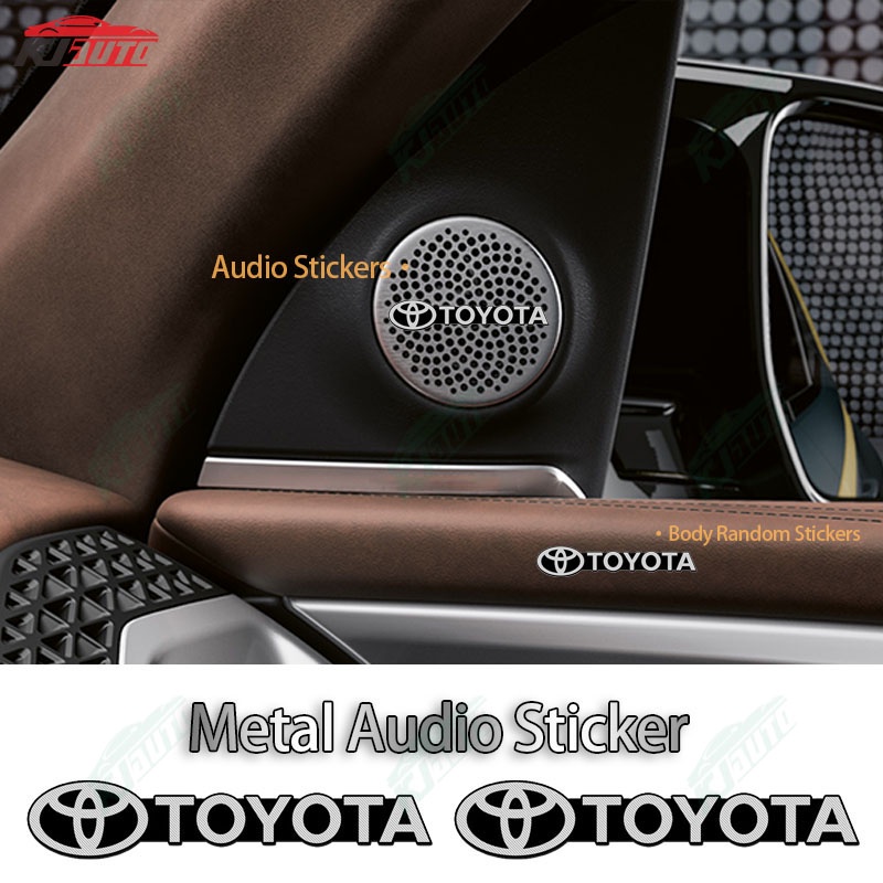[限時優惠] 豐田時尚 3D 鋁金屬音頻貼紙汽車裝飾配件適用於 Hilux Innova Corolla Cross R