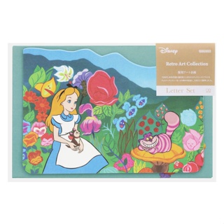 日本 sun-star Disney Retro Art Collection造型信封信紙組/ 愛麗絲 eslite誠品