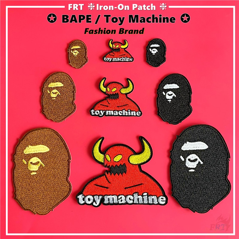 ☸ 時尚品牌熨燙貼片 ☸ 1 件玩具機 / B.A.P.E DIY 縫製在徽章補丁上的熨斗