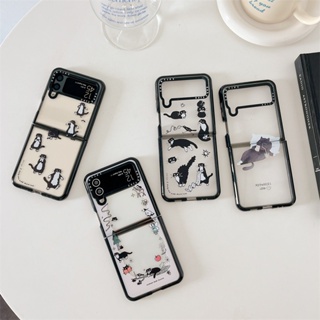 三星Z Flip 3/4 5G三星手機殼保護套casetify 三星摺疊 黑貓