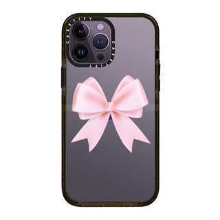 joy樸秀榮同款適用蘋果iphone15Pro Max手機殼13粉色蝴蝶結12Pro/11全包黑邊硬殼