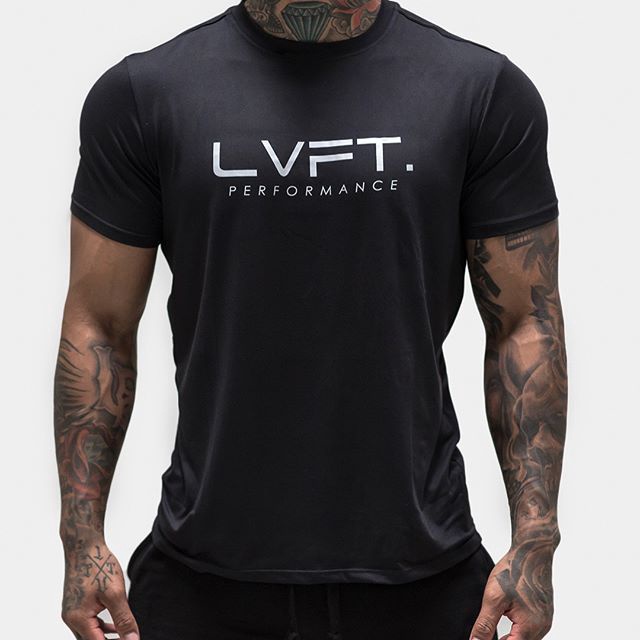 Lvft 男士健身房 T 恤訓練短袖透氣 T 恤