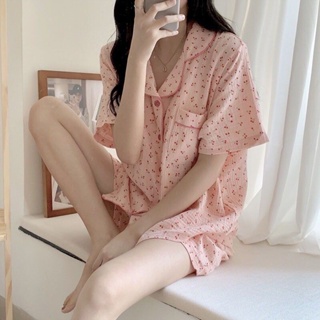 現貨✦三色歐膩的櫻桃寶寶棉夏季家居服/睡衣/韓版睡衣