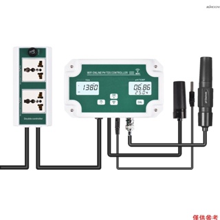 Kkmoon Online pH TDS 控制器專業 3 合 1 pH/TDS/TEMP 水質檢測儀 pH 控制器,帶繼