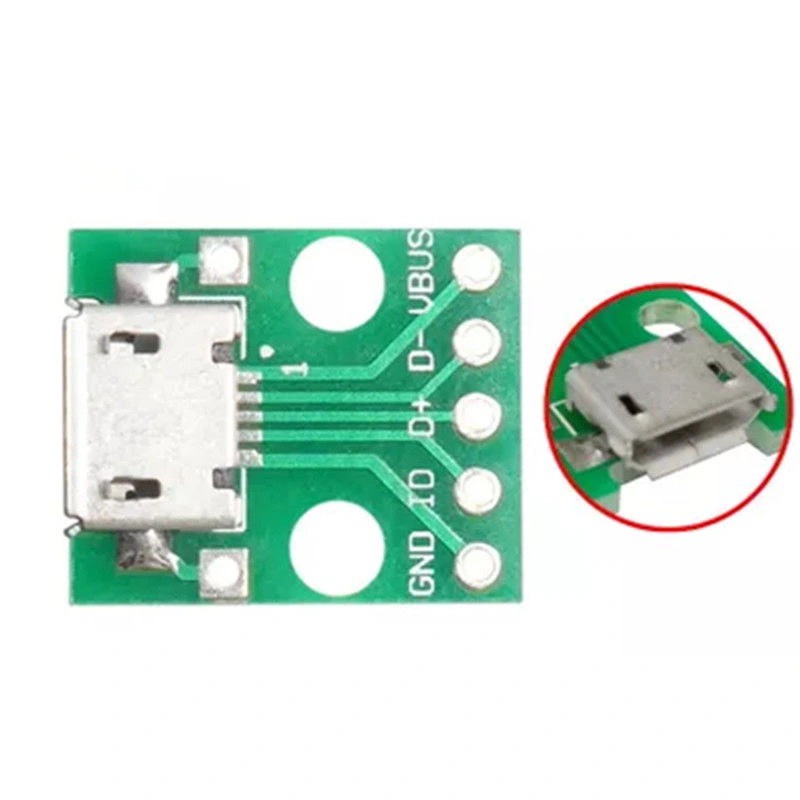 MICRO USB轉Dip 母座B型 邁克5p 貼片轉直插 已焊接 母頭