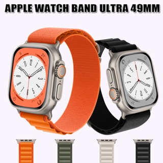 尼龍環錶帶錶帶手鍊兼容 Apple Watch 45MM 49MM 41MM 44MM 40MM iWatch 系列 U