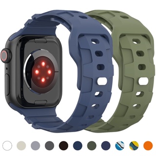 運動透氣錶帶矽膠 Correas 錶帶兼容 Apple Watch Ultra 49 毫米 45 毫米 41 毫米 IW
