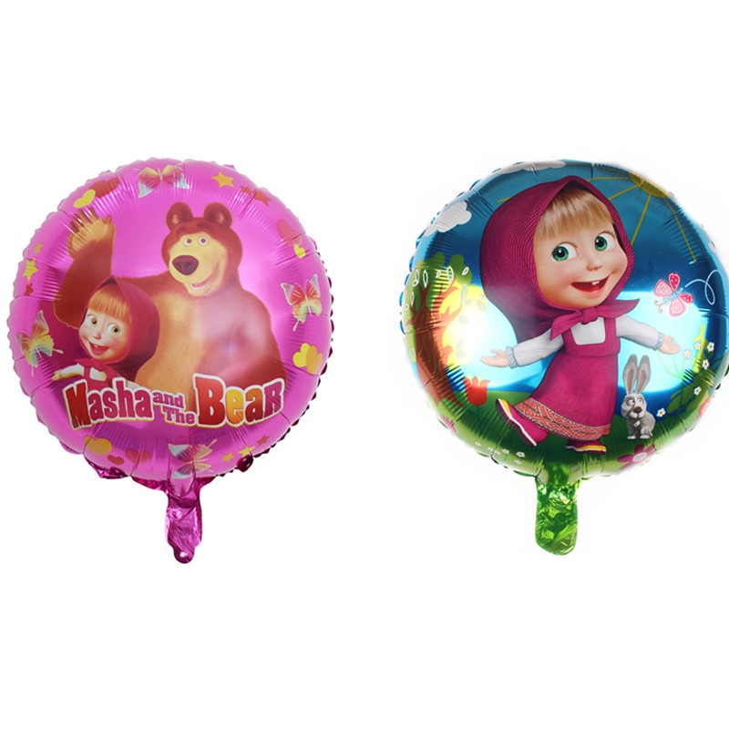 新款瑪莎和熊鋁膜外貿氣球兒童卡通玩具氣球批發
