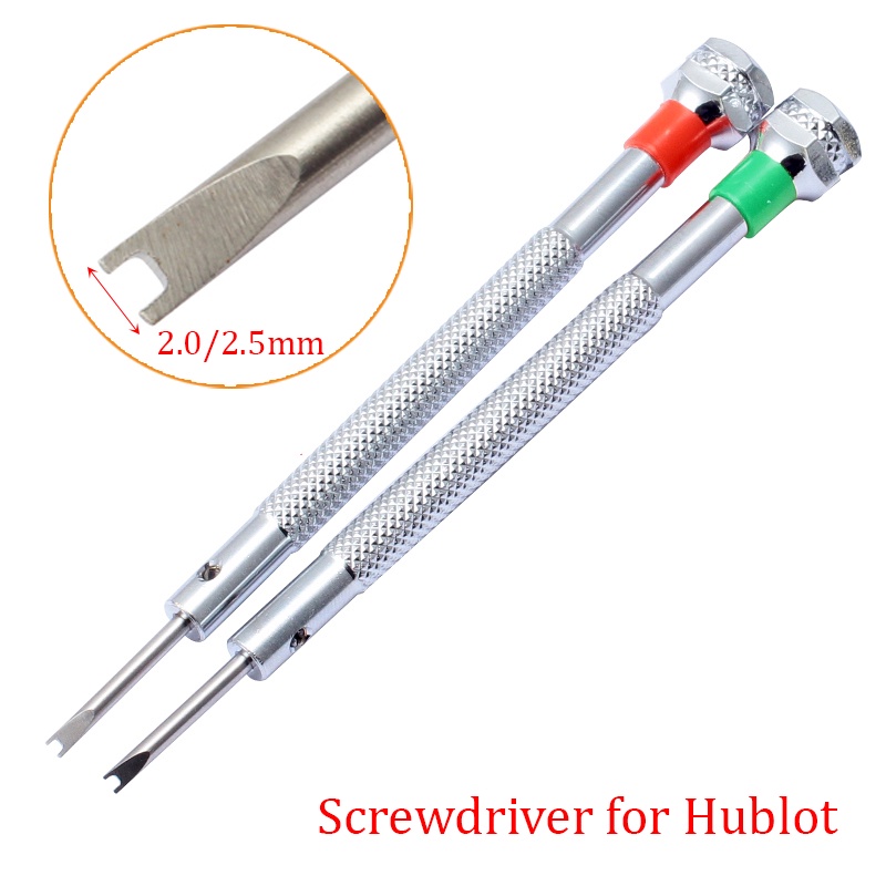 HUBLOT 2.0 毫米 2.5 毫米 U 形螺絲刀用於宇舶高品質不銹鋼錶帶螺絲維修工具手錶驅動器配件