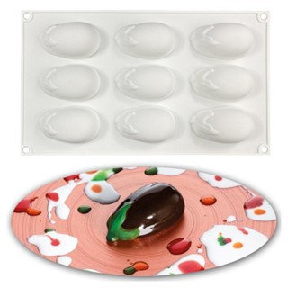 Blala 9腔茄子矽膠模具軟糖巧克力模具DIY粘土樹脂模型蛋糕裝飾工具烘焙配件