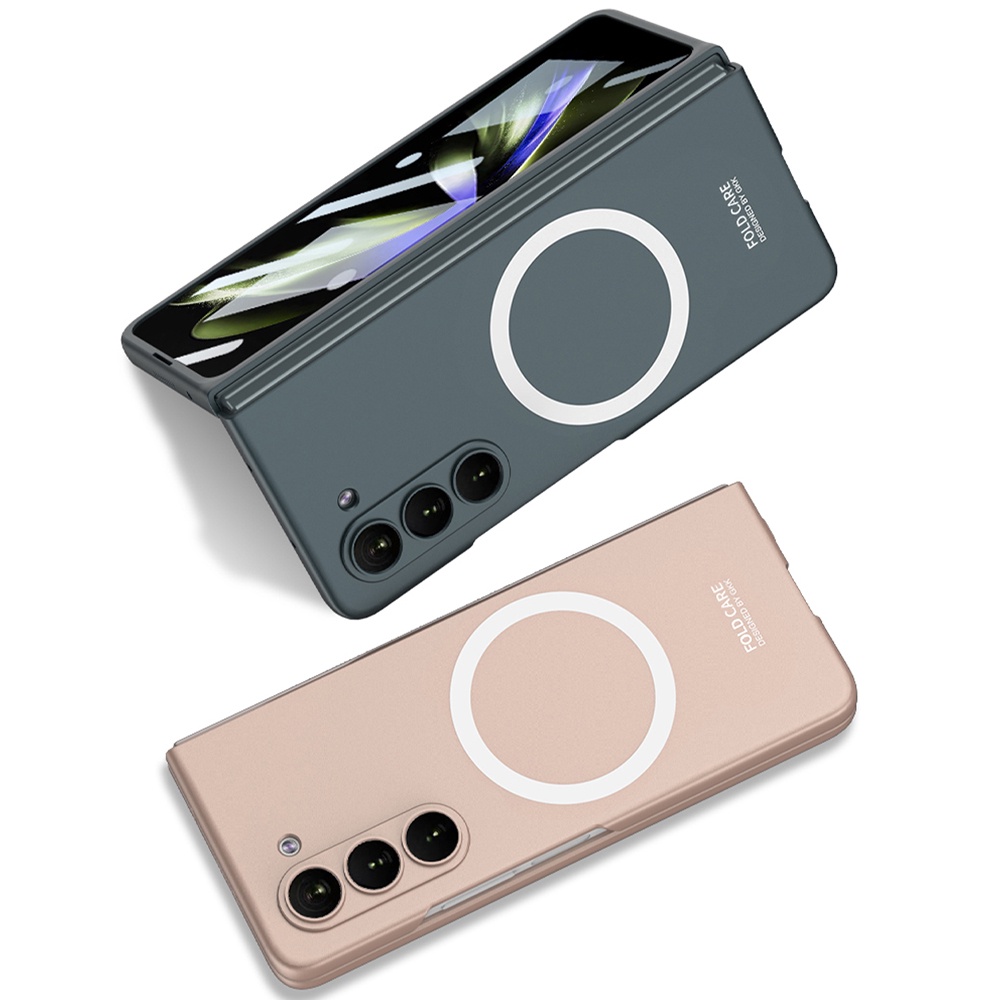 SAMSUNG 適用於三星 Galaxy Z Fold 5 Fold 4 3 5G Magsafe 保護殼親膚啞光磁性無