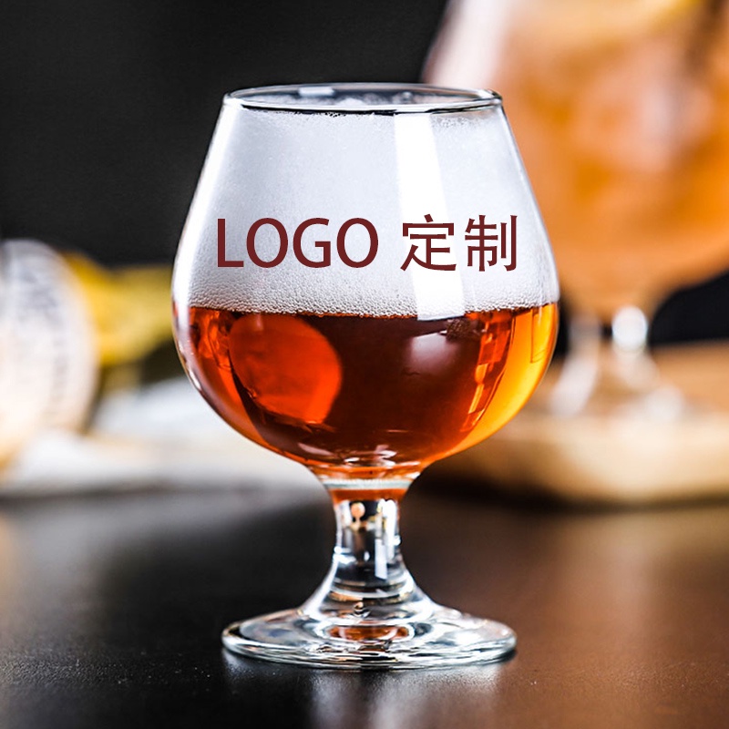【客製化】【啤酒杯】 利比精釀啤酒杯 透明白蘭地杯 酒吧KTV洋酒杯 玻璃水杯 訂製logo 印字