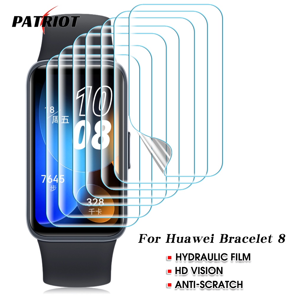 [PATRIO] 適用於華為手環 8 高清透明軟全覆蓋 TPU 水凝膠膜防刮疏水智能手錶屏幕保護膜