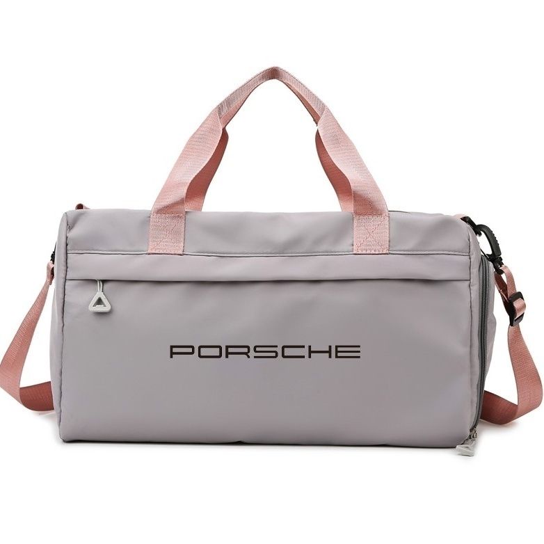 新款訂製Porsche標誌衣物包 鞋包 男女士戶外運動衣服包 手提包斜背包 夏季車用多功能瑜伽包 便攜式乾溼兩用