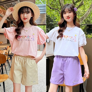 女童純棉T恤韓版夏季薄款卡通印花女孩短袖上衣