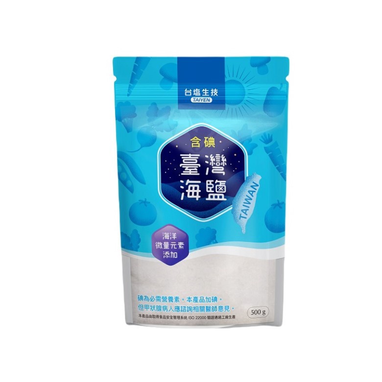 台鹽 含碘臺灣海鹽(500g/包)[大買家]