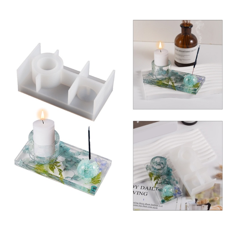 Sa DIY肥皂模具蠟燭模具矽膠工藝模具方形和圓柱形